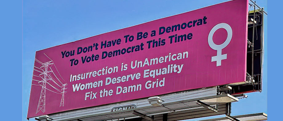 Democrat billboard