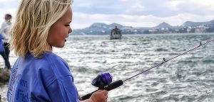 girl fishing