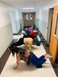 women doing push-ups