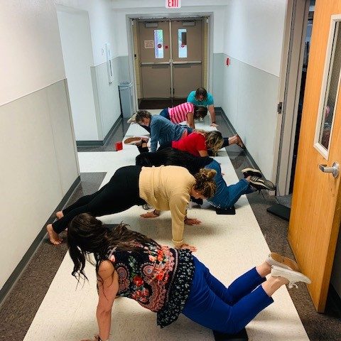 women doing push-ups