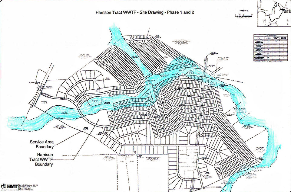 Harrison Tract WWTF Site Drawing phase 1 and 2