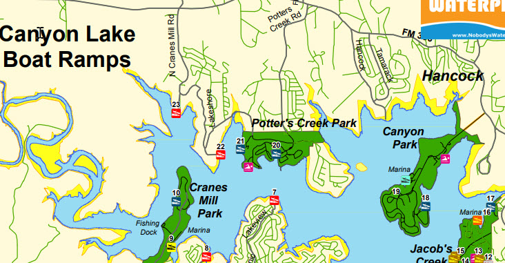 map of boat ramps
