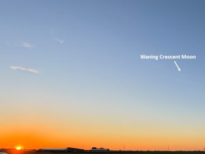 waning crescent moon