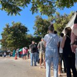 line for early voting