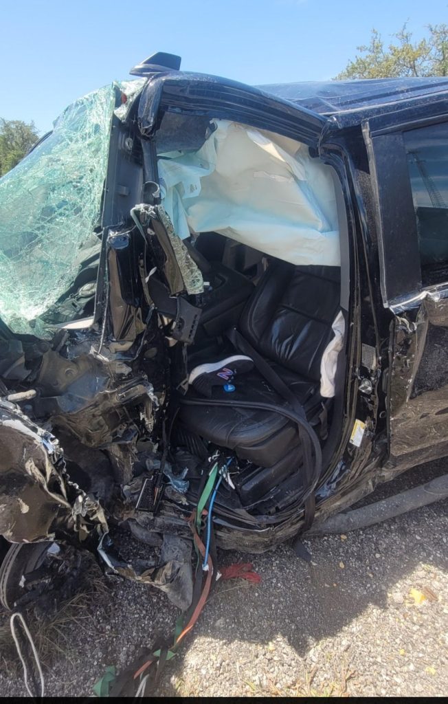 totaled truck