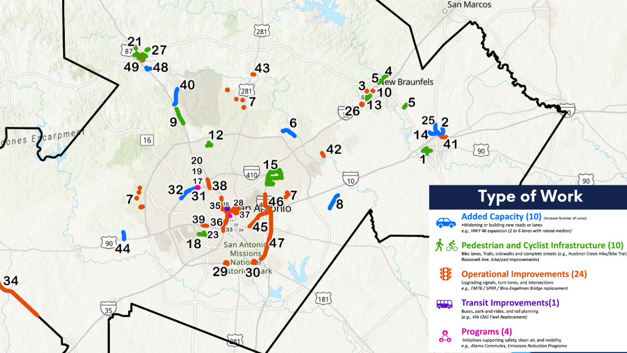 map of road projects