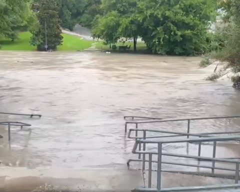 flooded river