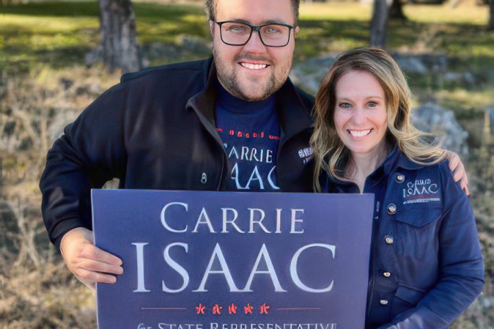 D.J. Seeger and Rep. Carrie Isaac