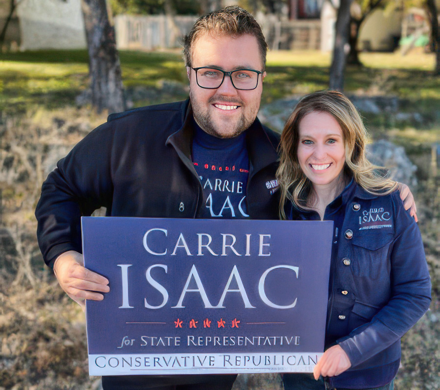 D.J. Seeger and Rep. Carrie Isaac