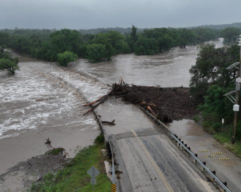 flooded bridge